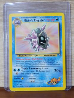 Misty's Cloyster (29/132) from Gym Heroes set Pokémon Card