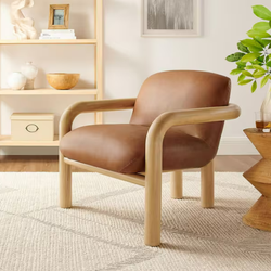 Milo Modern Accent Chair with Faux Leather