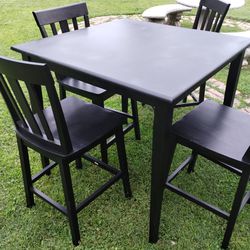 Black Bar Table With Chairs 