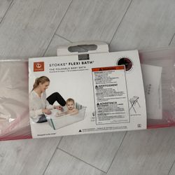 Brand New Stokke Flexi Bath Tub In Transparent Pink (small Size)
