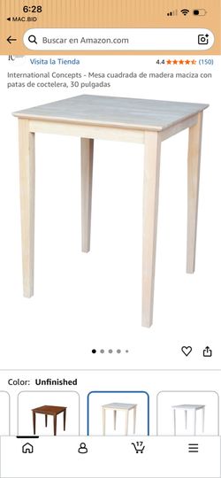 International Concepts Square Wood Table