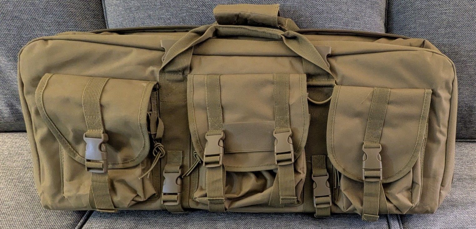 Padded Double Rifle Range Bag FDE Unused
