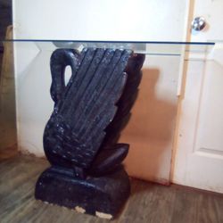 Glass-Top Swan Table