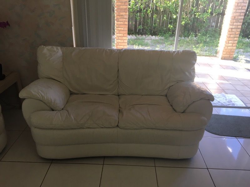 Leather Natuzzi Loveseat