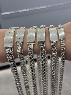 925 Sterling Silver Solid Chino Link Chain