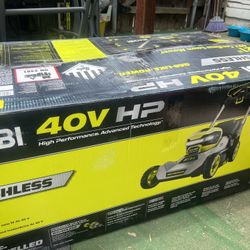 RYOBI 40V HP Brushless 21 in. Cordless Battery Walk Behind Self-Propelled Lawn Mower with (2) 6.0 Ah Batteries and Charger