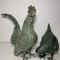  Pair Bronze Chicken 