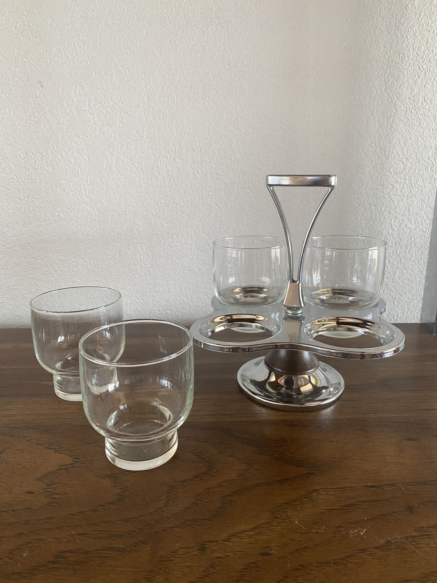 Vintage Rotating Cocktail Rocks Glass For Bar Cart