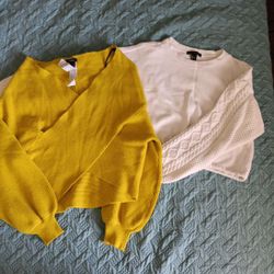 Set Of 2 Cropped Sweaters