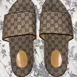 Gucci Monogram Slides Worn Once Side 14