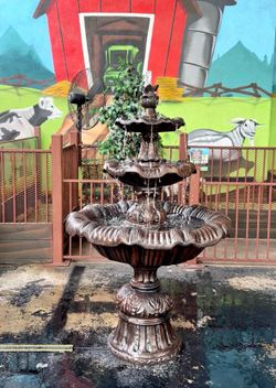 3 tier concrete fountain