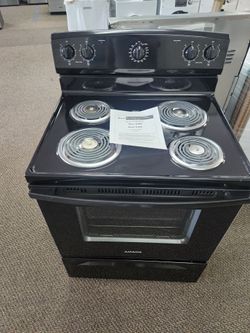 30 in. 4 Elements Freestanding Electric Range in Black with Extra- Large Oven Window