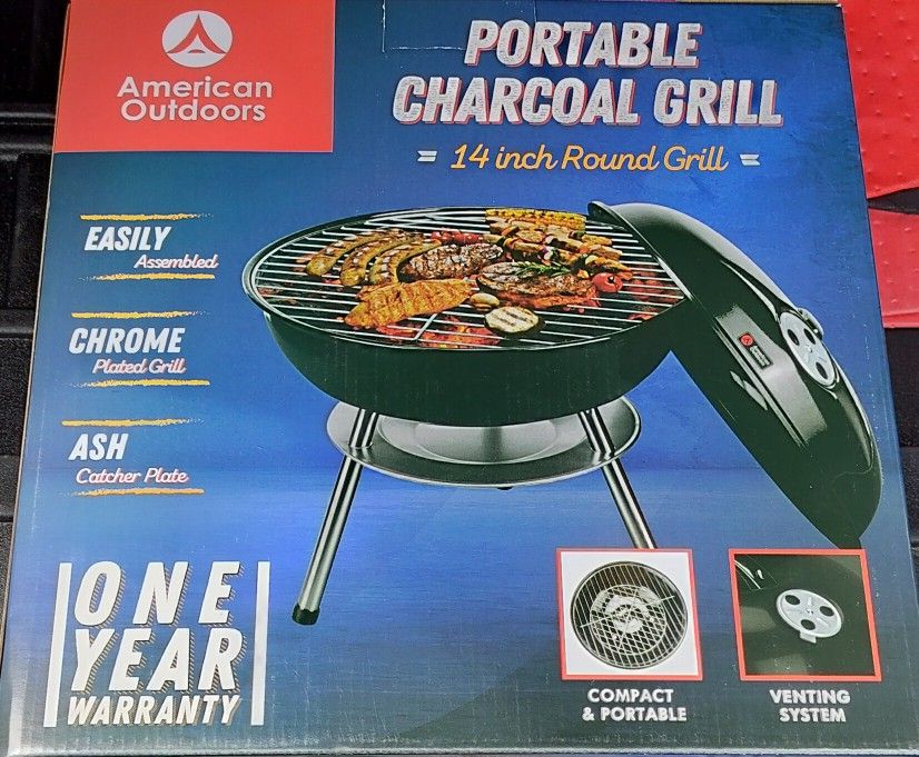 American Outdoors 14" Portable Charcoal Grill