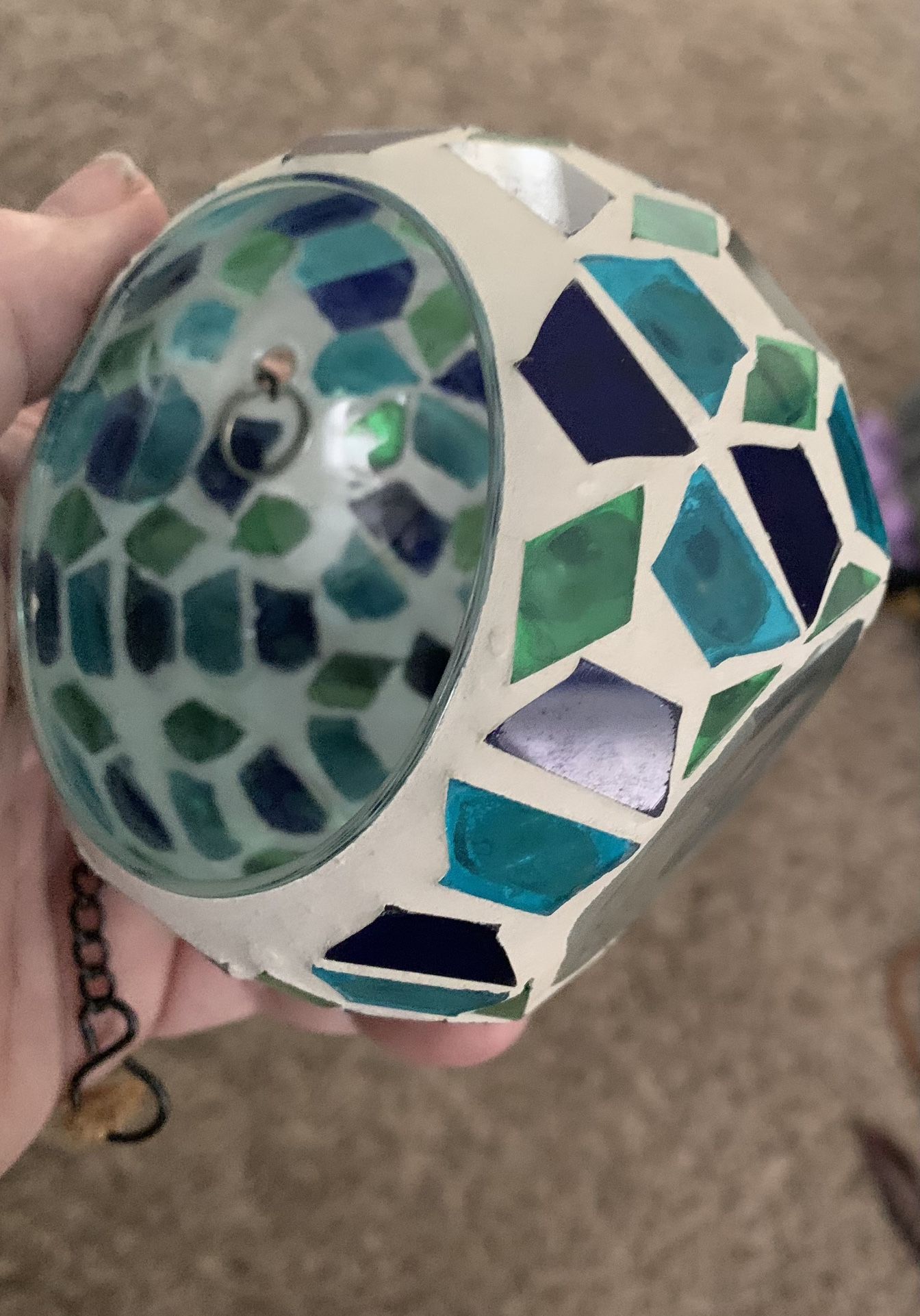 2 Stained Glass Planters