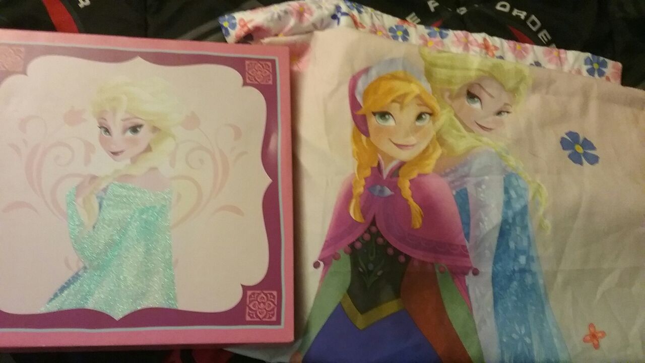 Elsa and Anna disney wall and curtains