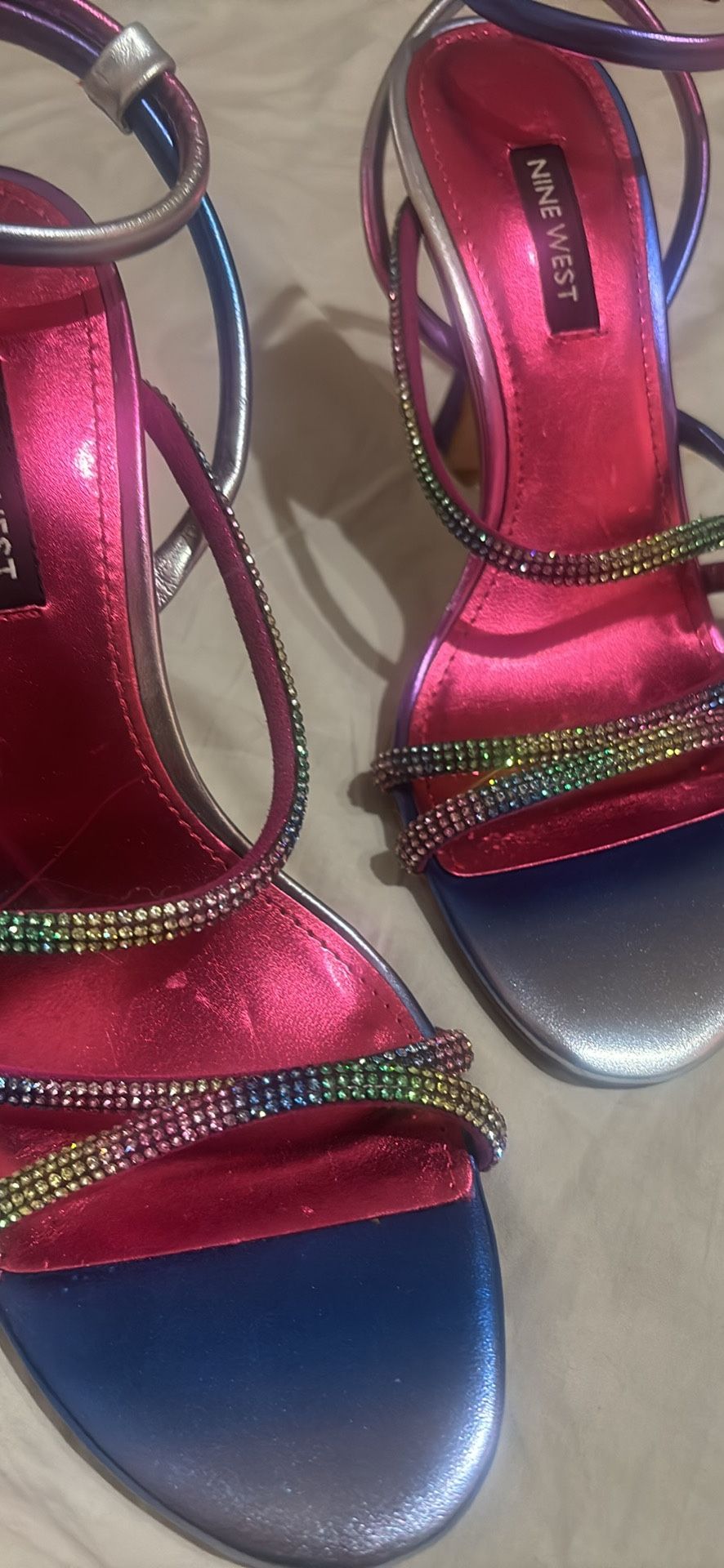 NineWest Iridescent Heels 7.5M High Heels