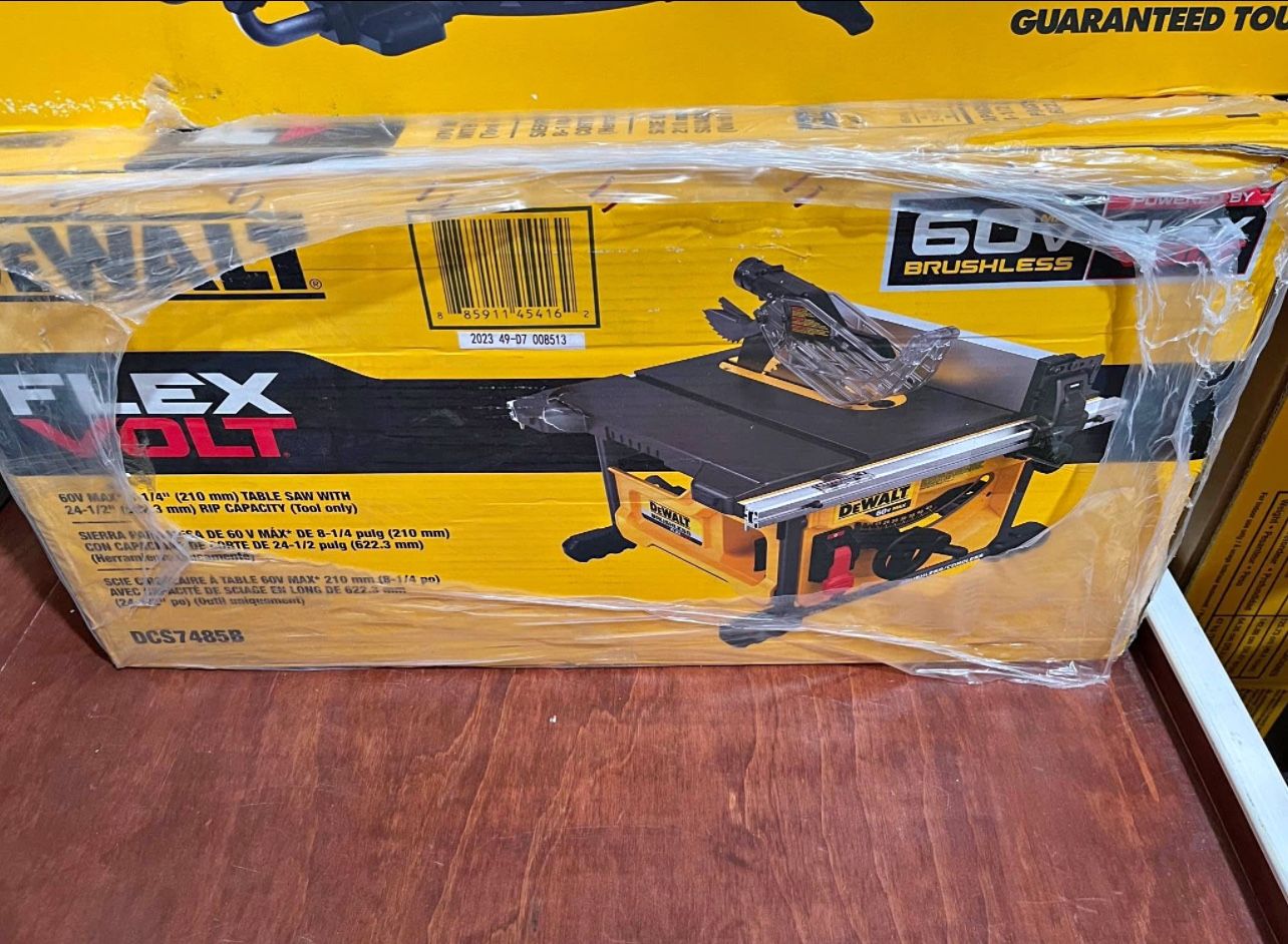 DEWALT 60v FLEXVOLT 8-1/4” TABLE SAW (Tool Only)