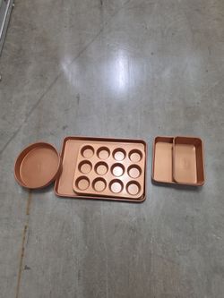 Copper Nonstick Bakeware Set 4 Pieces