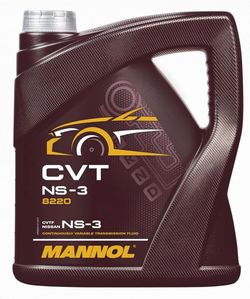 MANNOL 8220 NS-3 Synthetic CVT Transmission Fluid, Smooth Gear, Bottle, 4L