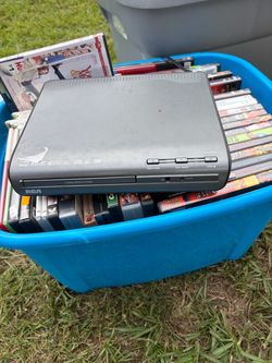 DVD player with dvds