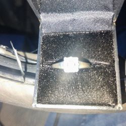 Diamond Cluster Sterling Silver Ring$200.00