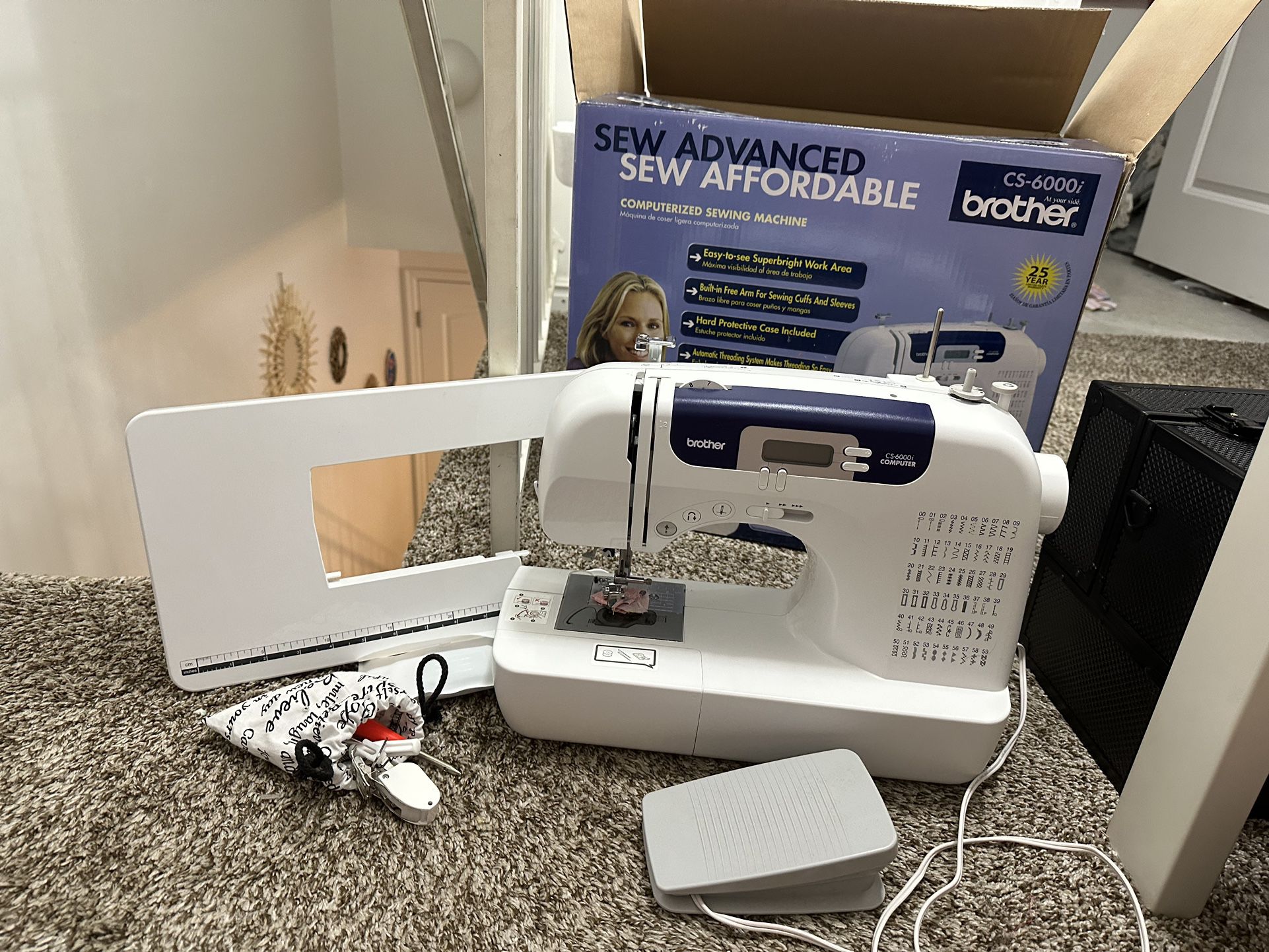 Brother cs6000i sewing machine + wide table + hard case! for Sale in Salt  Lake City, UT - OfferUp