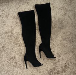Over The Knee Black Boots