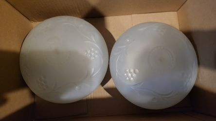Mid-Century Frosted Hallway Ceiling Light Fixtures  (Read Description)