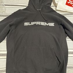 Supreme Hoodie XL Black Sequin WORN ONCE
