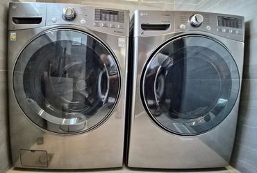 LG laundry set - front load washer and natural gas dryer