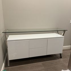 Modern Glass Top console table