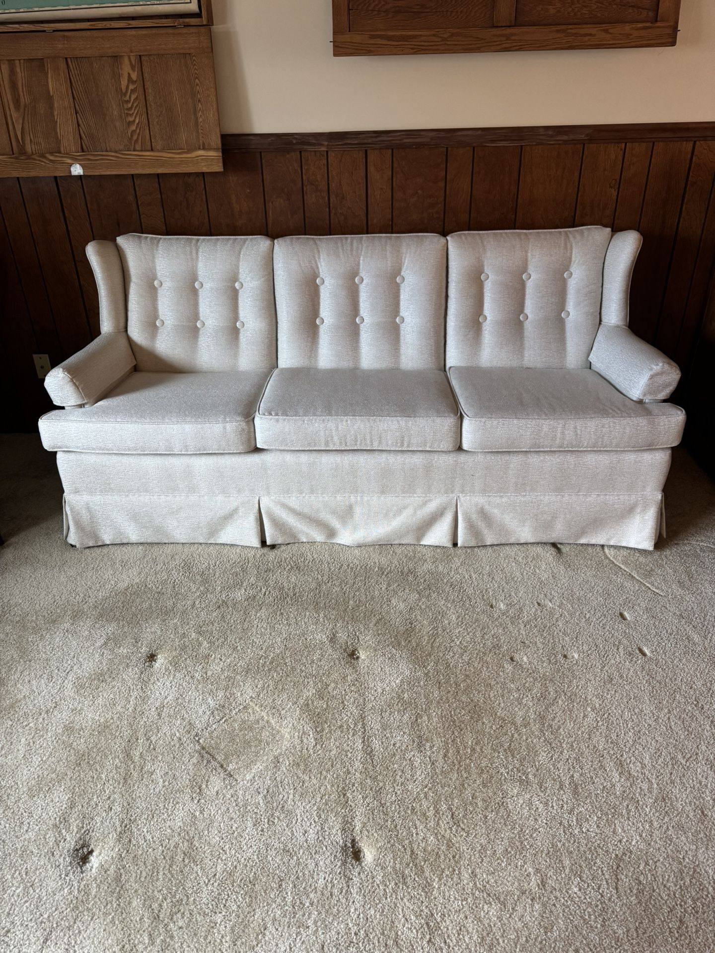 Re- Upholstered White Couch