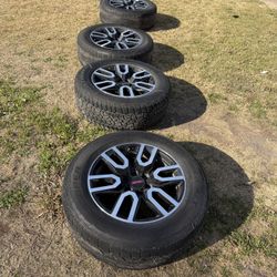 "20" GMC Sierra AT4 Wheels & Tires OEM Takeoffs 6x139.7 Silverado"