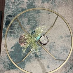 Gold And Glass Round Table 