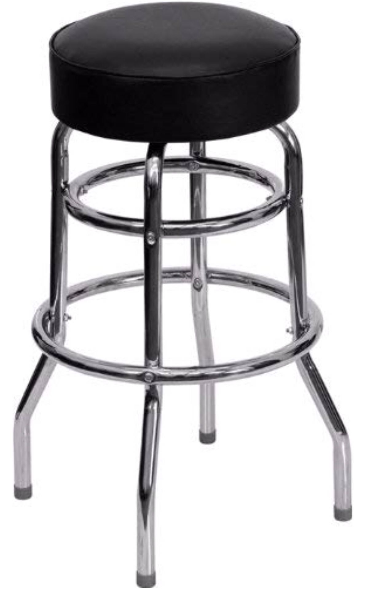 4 doble ring chrome bar stool