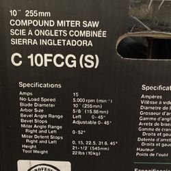 Metabo HPT 10-Inch Miter Saw & Vevor 100in Miter Saw Stand Mounting Brackets Sliding Rail 500lbs
