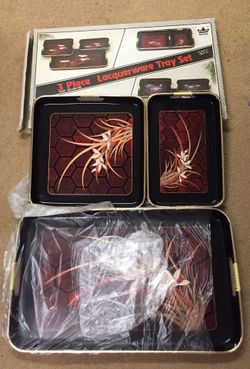 NEW 3 piece serving tray set