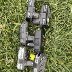 FOR PARTS/REPAIR ONLY- Ryobi 18V Batteries (6-Piece Bundle)