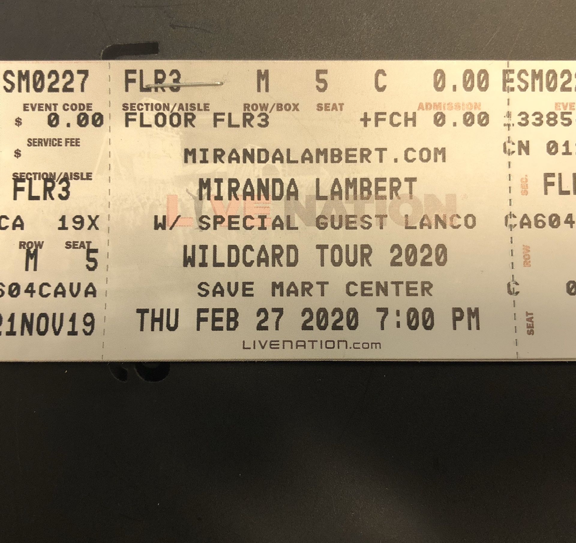 Miranda Lambert Floor Seats
