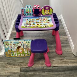 VTech® Touch & Learn Activity Desk™ Deluxe - Pink With Stool