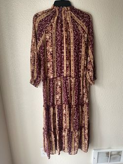 Floral Tiered Maxi Dress Long Sleeve