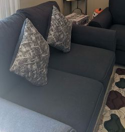 Gray loveseat