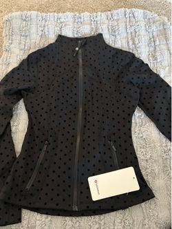 Black polka dot lululemon define jacket
