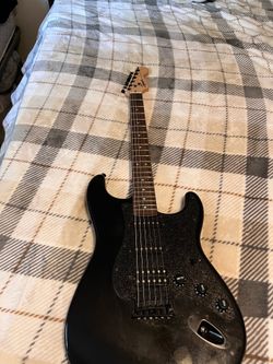 Squier by Fender Stratocaster Electric Guitar – Black