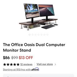 Dual Computer Monitor Stand 