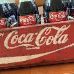 Coca-Cola Crate with  with 18 Classic glass bottles 