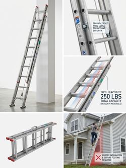 Werner 28' Heavy Duty Extension Ladder, 250 lb. Rated ($529 at Home Depot) - D1328-2
