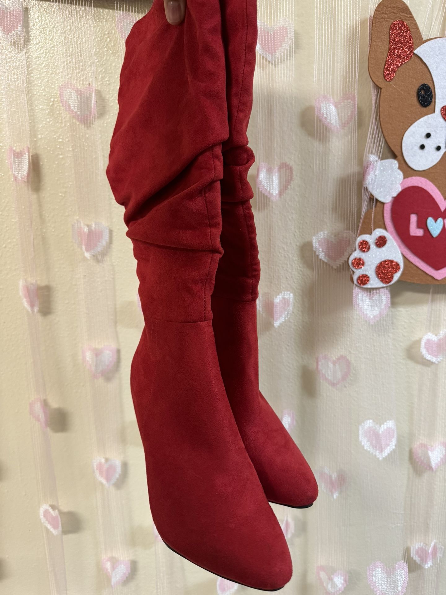 top moda red boots