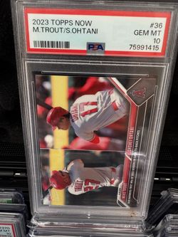 2023 Topps Now #36 Mike Trout Shohei Ohtani LA Angels PSA 10 Gem Mint