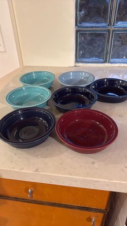 7 soup bowls Fiestaware Homer Laughlin